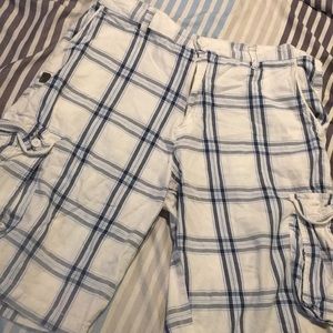 Marc Ecko Checker Cargo Shorts (34W)